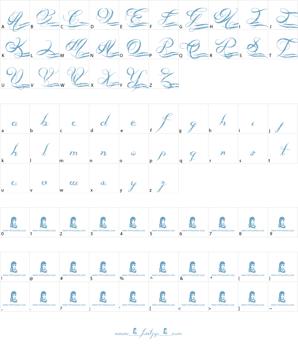 Always Beside You Font Character